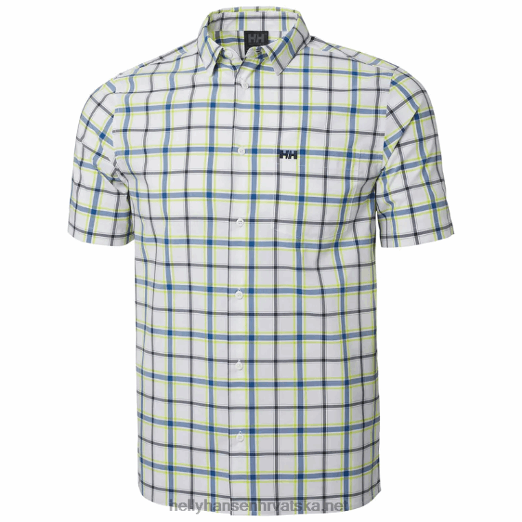 J0HV906 muška fjord brzosušeća košulja kratkih rukava 2.0 muškarci Helly-Hansen svijetlo plava