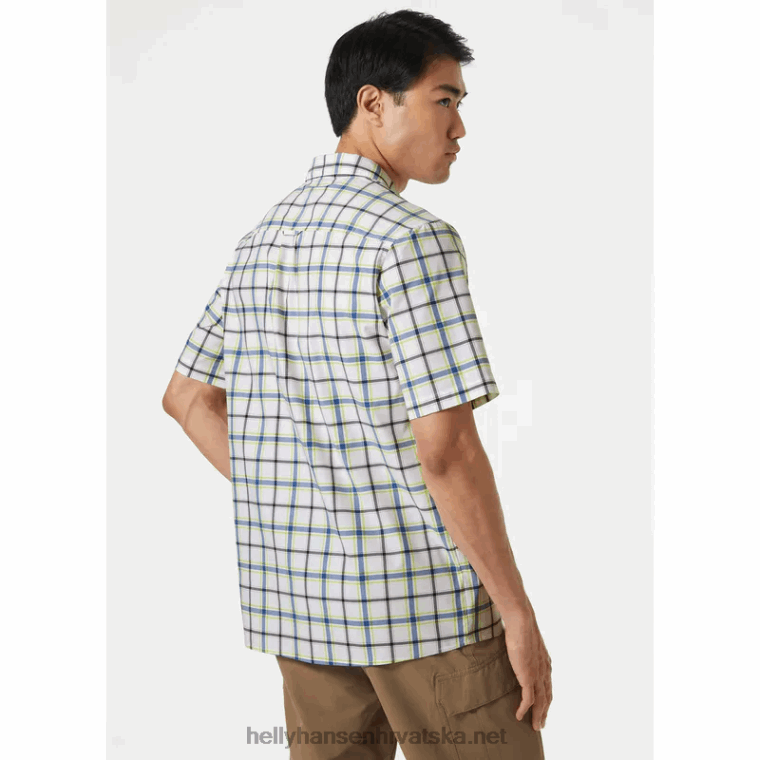 J0HV906 muška fjord brzosušeća košulja kratkih rukava 2.0 muškarci Helly-Hansen svijetlo plava