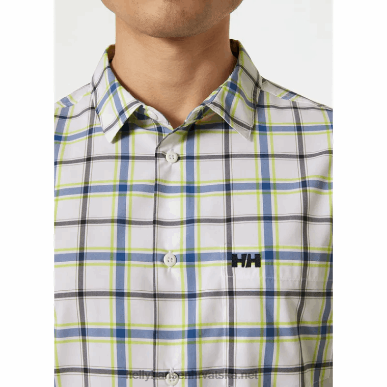 J0HV906 muška fjord brzosušeća košulja kratkih rukava 2.0 muškarci Helly-Hansen svijetlo plava