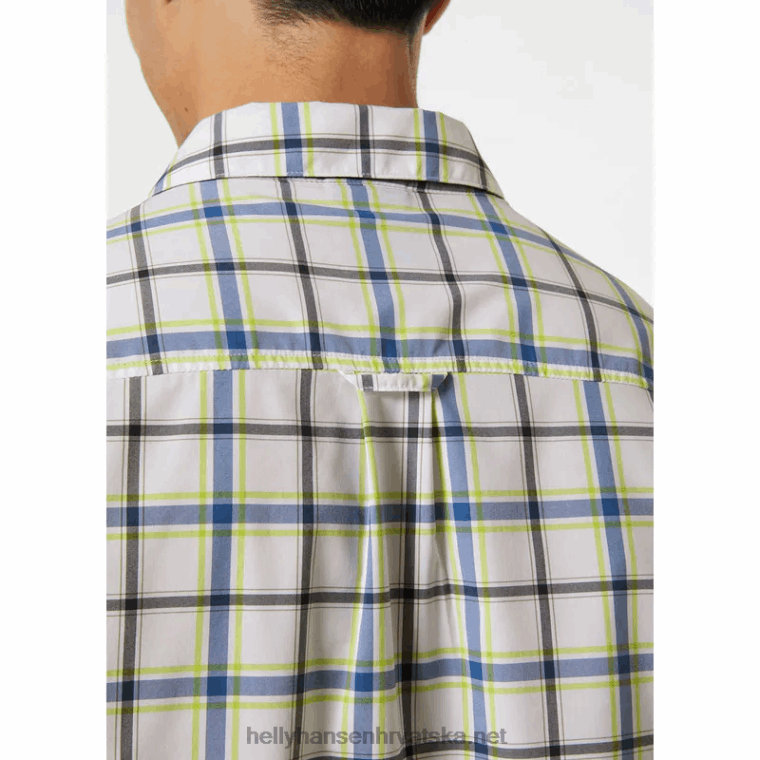 J0HV906 muška fjord brzosušeća košulja kratkih rukava 2.0 muškarci Helly-Hansen svijetlo plava