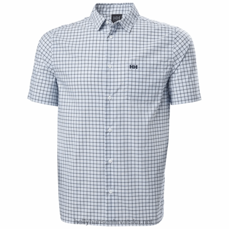 J0HV907 muška fjord brzosušeća košulja kratkih rukava 2.0 muškarci Helly-Hansen azurit