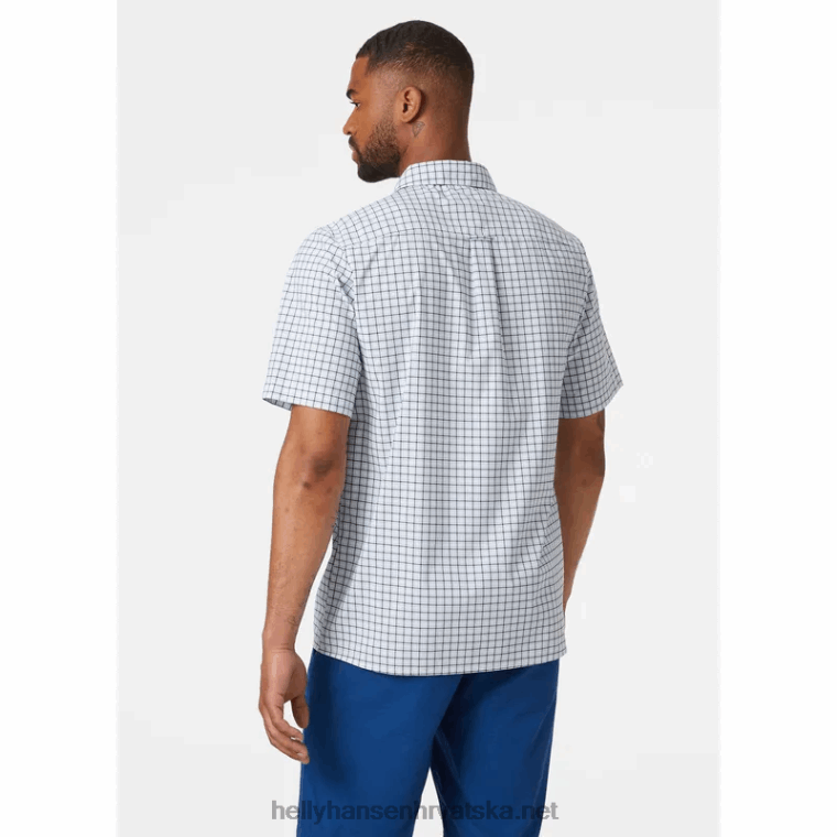J0HV907 muška fjord brzosušeća košulja kratkih rukava 2.0 muškarci Helly-Hansen azurit
