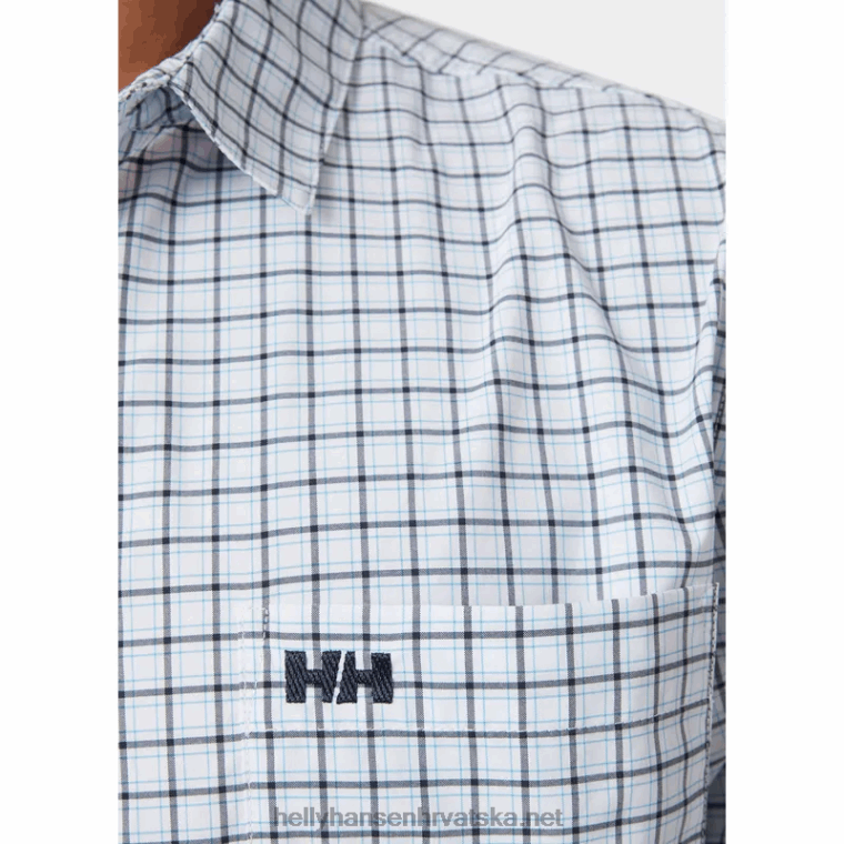 J0HV907 muška fjord brzosušeća košulja kratkih rukava 2.0 muškarci Helly-Hansen azurit