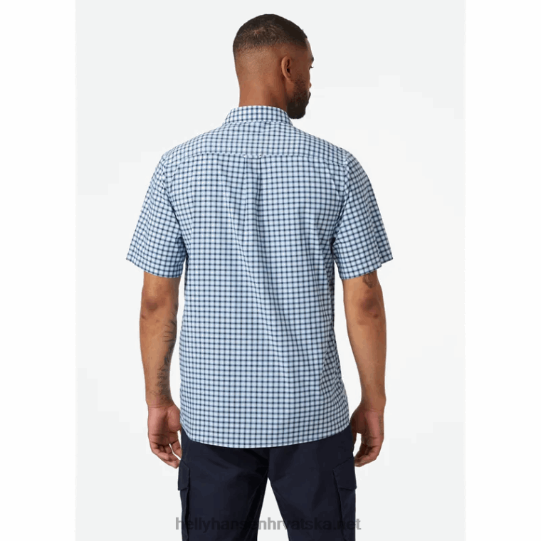 J0HV909 muška fjord brzosušeća košulja kratkih rukava 2.0 muškarci Helly-Hansen mornarica