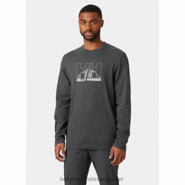 J0HV912 muška nord grafička majica dugih rukava muškarci Helly-Hansen bijela