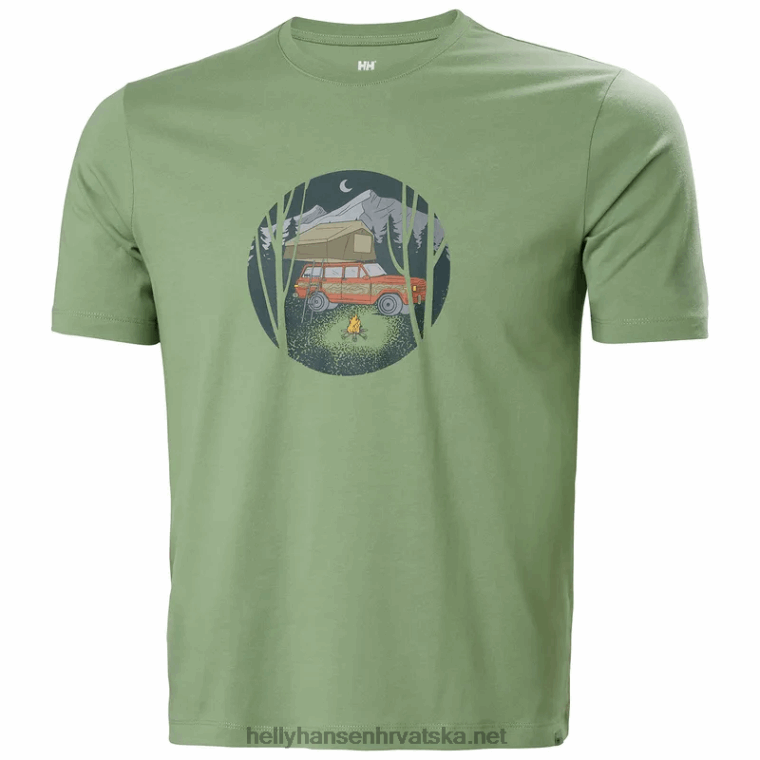 J0HV925 f2f majica od organskog pamuka 2.0 muškarci Helly-Hansen svijetlo plava