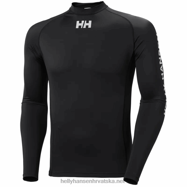 J0HV935 muška vodena odjeća rashguard muškarci Helly-Hansen crno