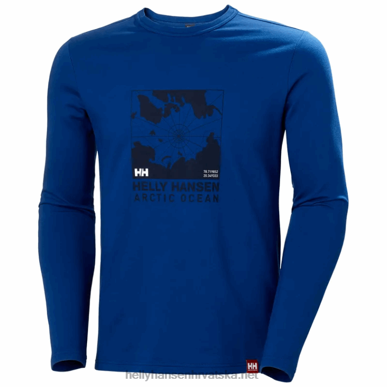 J0HV937 muška pamučna majica dugih rukava Arctic Ocean muškarci Helly-Hansen crno