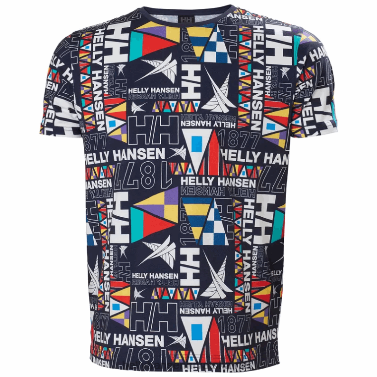 J0HV955 muška majica kratkih rukava Newport od organskog pamuka muškarci Helly-Hansen ocean burge