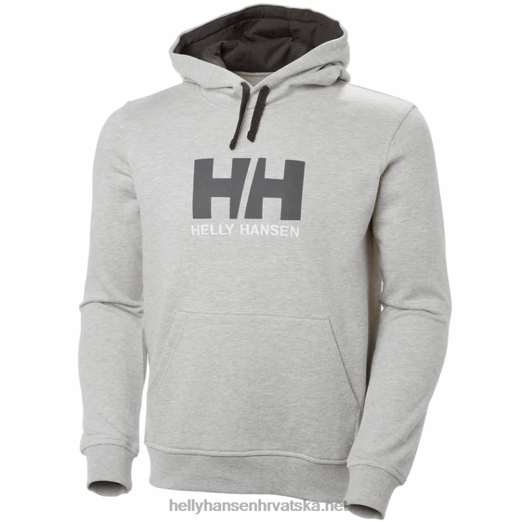 J0HV774 muška majica s kapuljačom s logom hh muškarci Helly-Hansen ebanovina melan