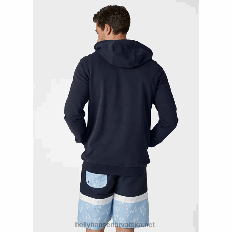 J0HV775 muška majica s kapuljačom s logom hh muškarci Helly-Hansen sivi melang