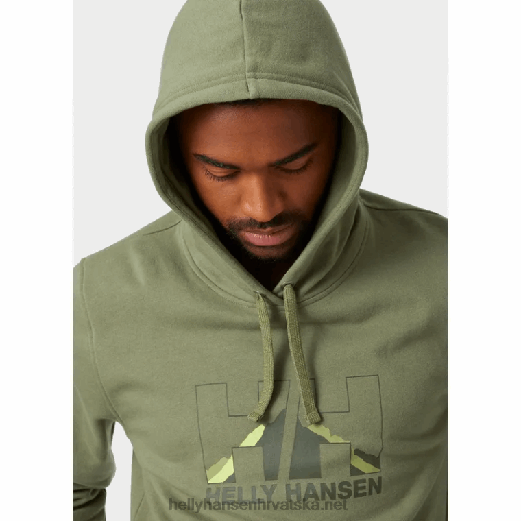 J0HV781 muški nord grafički pulover s kapuljačom muškarci Helly-Hansen ebanovina
