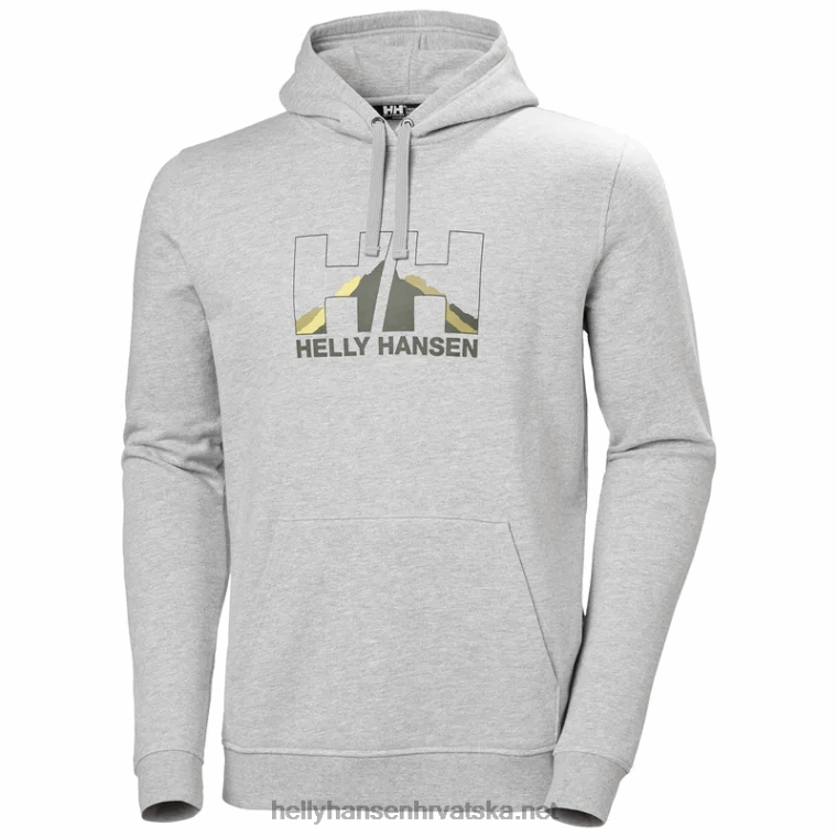 J0HV785 muški nord grafički pulover s kapuljačom muškarci Helly-Hansen duboki fjord