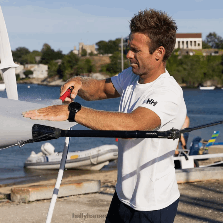 J0HV1003 muška hp majica za zaštitu od sunca muškarci Helly-Hansen siva magla