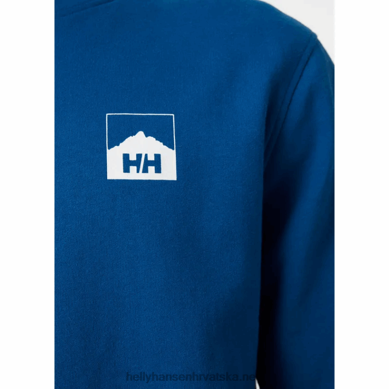 J0HV778 muška trenirka nord graphic crew muškarci Helly-Hansen sivi melang