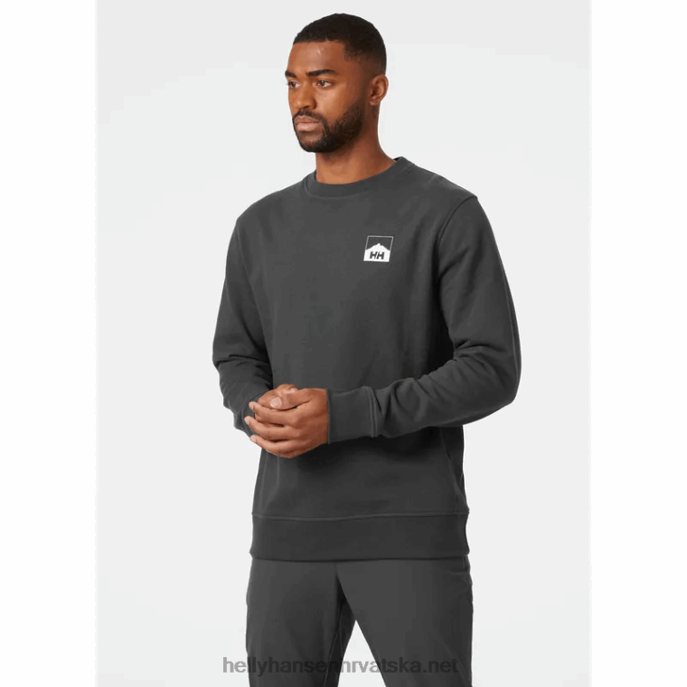 J0HV780 muška trenirka nord graphic crew muškarci Helly-Hansen sivi melang