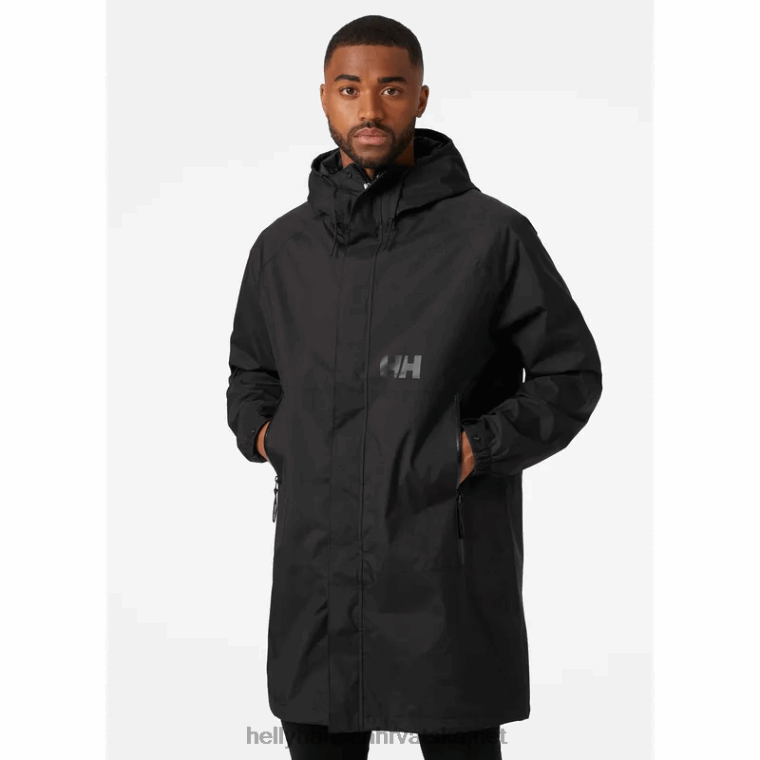 J0HV273 muški aktivni dugi kaput muškarci Helly-Hansen crno