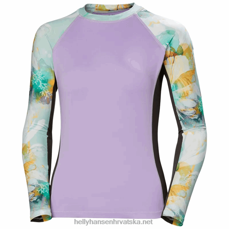 J0HV2721 ženska jakna za vodu rashguard žene Helly-Hansen žad esra/mornarska pruga