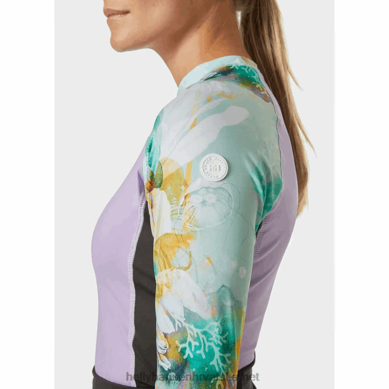 J0HV2721 ženska jakna za vodu rashguard žene Helly-Hansen žad esra/mornarska pruga