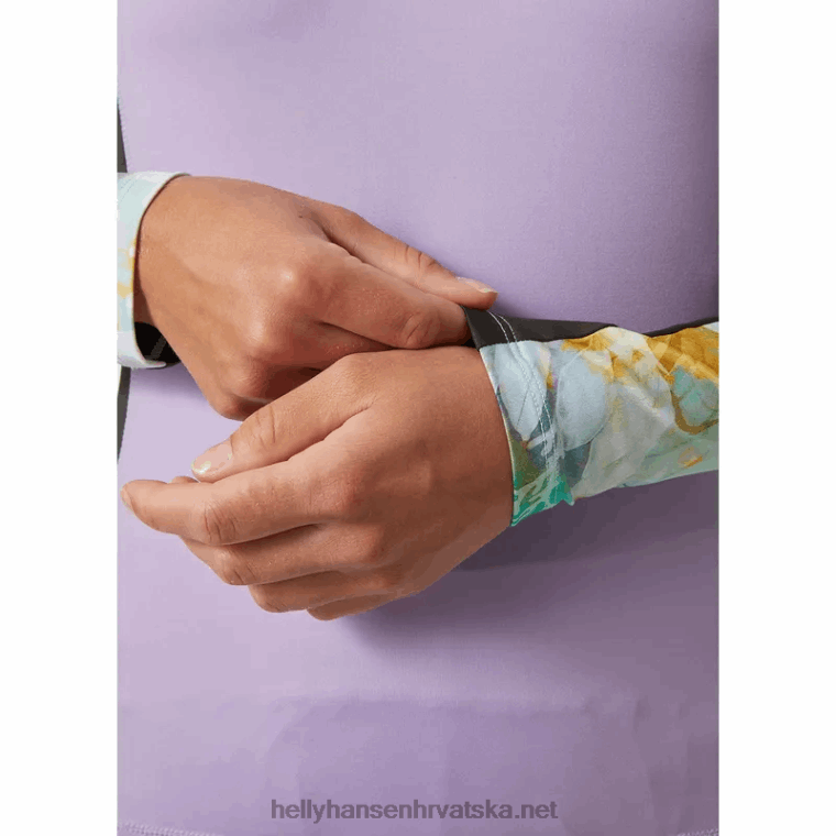 J0HV2721 ženska jakna za vodu rashguard žene Helly-Hansen žad esra/mornarska pruga