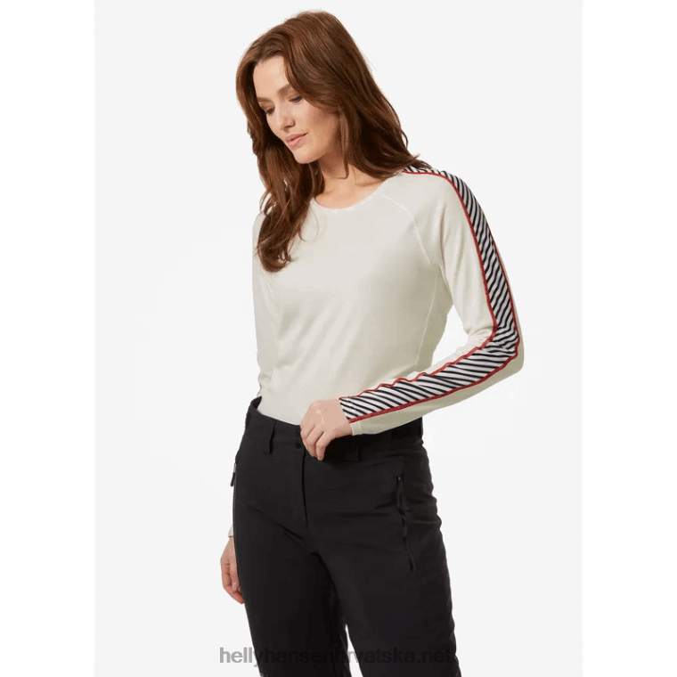 J0HV2077 ženski lifa aktivni prugasti osnovni sloj za posadu žene Helly-Hansen žad