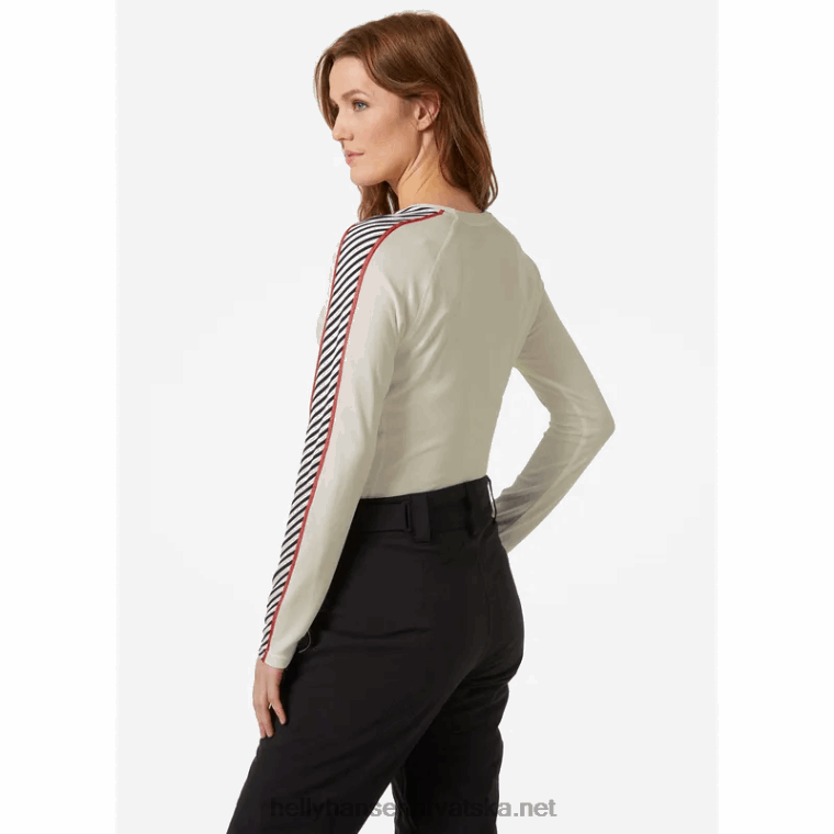 J0HV2077 ženski lifa aktivni prugasti osnovni sloj za posadu žene Helly-Hansen žad