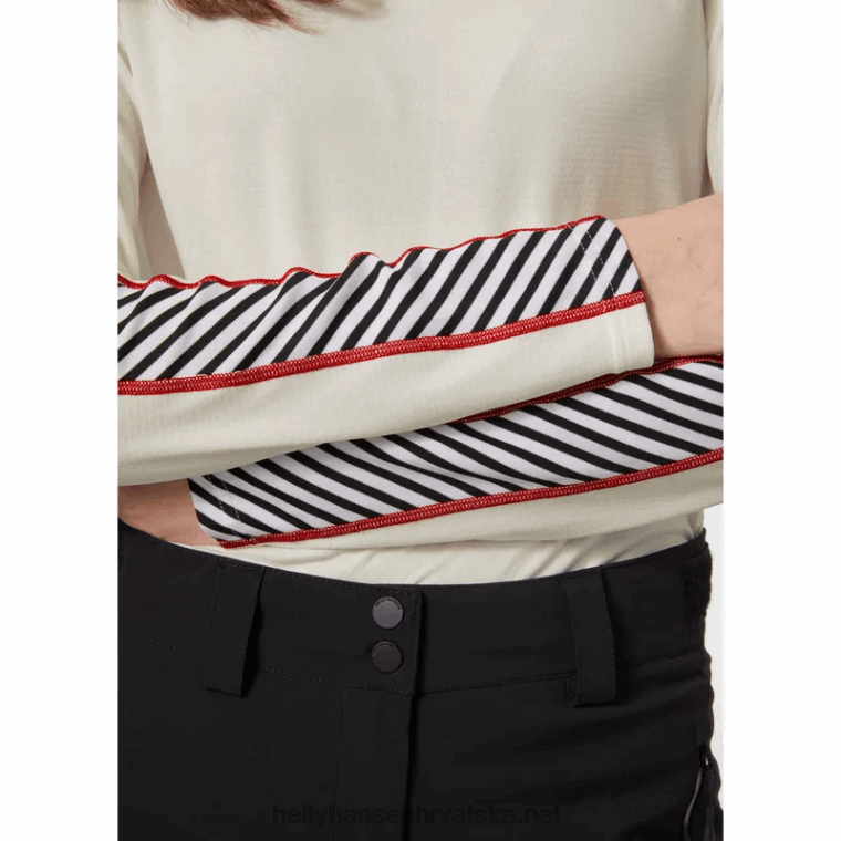 J0HV2077 ženski lifa aktivni prugasti osnovni sloj za posadu žene Helly-Hansen žad