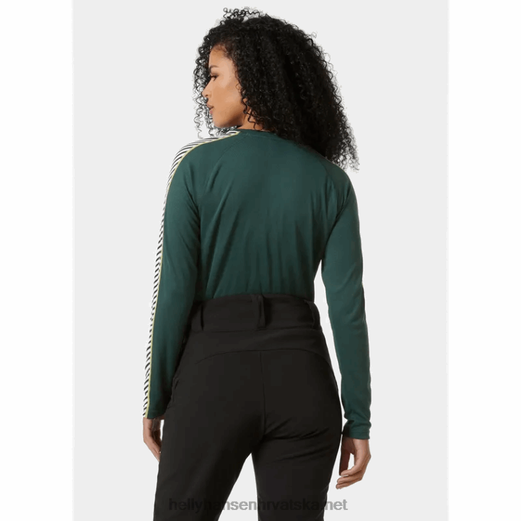 J0HV2078 ženski lifa aktivni prugasti osnovni sloj za posadu žene Helly-Hansen prljavobijel