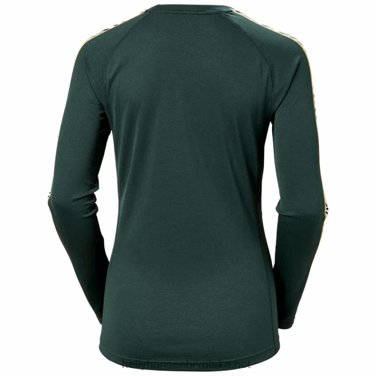 J0HV2078 ženski lifa aktivni prugasti osnovni sloj za posadu žene Helly-Hansen prljavobijel