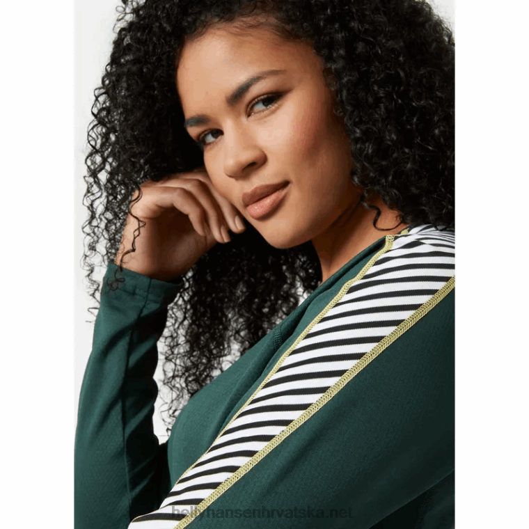 J0HV2078 ženski lifa aktivni prugasti osnovni sloj za posadu žene Helly-Hansen prljavobijel