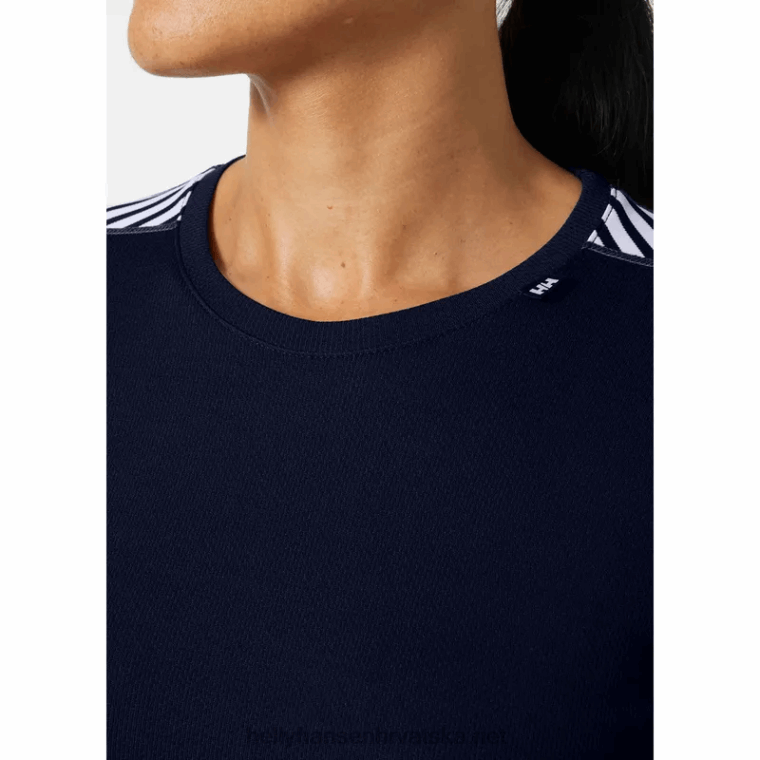 J0HV2082 ženski hh lifa dugi rukavi crew osnovni sloj žene Helly-Hansen crno