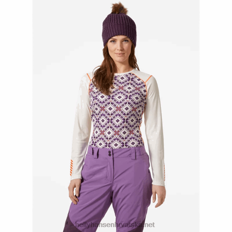 J0HV2088 ženski lifa aktivni grafički osnovni sloj za posadu žene Helly-Hansen ametist de