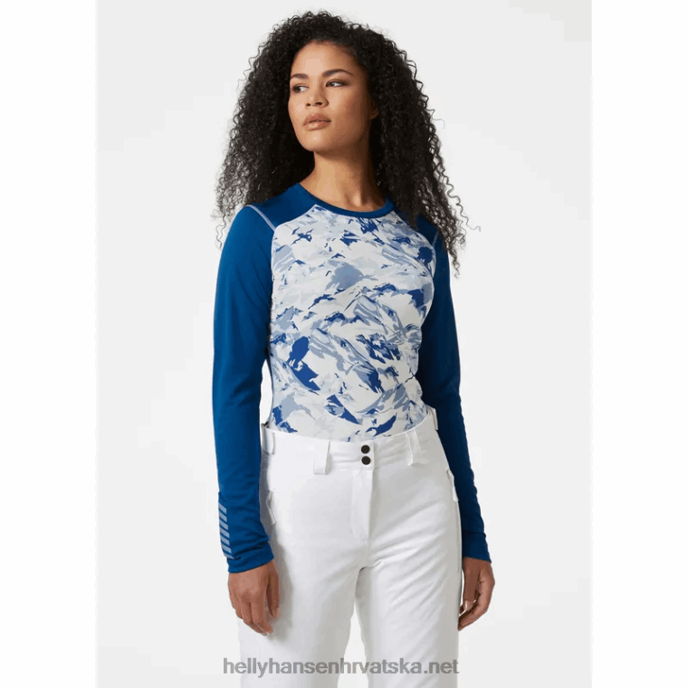 J0HV2090 ženski lifa aktivni grafički osnovni sloj za posadu žene Helly-Hansen žad sv
