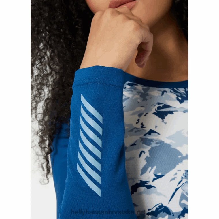 J0HV2090 ženski lifa aktivni grafički osnovni sloj za posadu žene Helly-Hansen žad sv