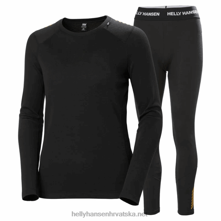 J0HV2711 ženski lifa merino srednji bazni set žene Helly-Hansen mint/mornarska pruga