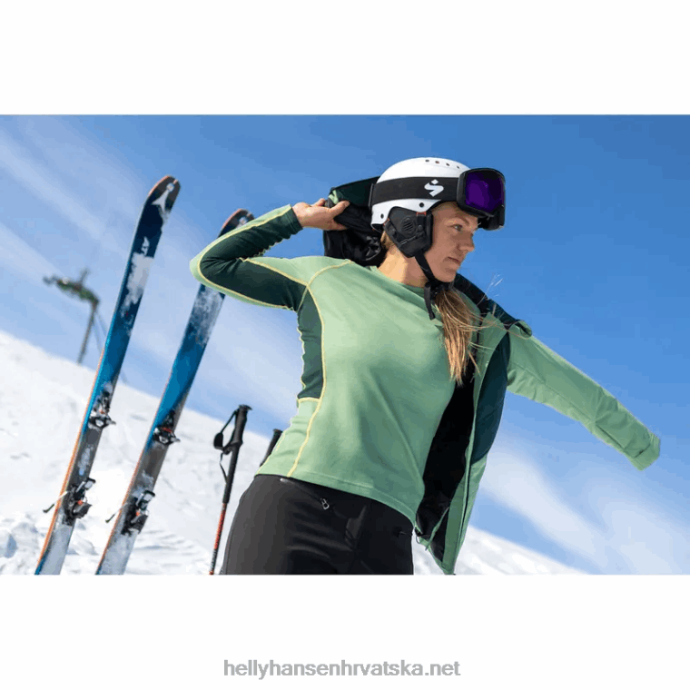 J0HV2050 ženski lifa merino srednji sloj za posadu žene Helly-Hansen prljavobijel