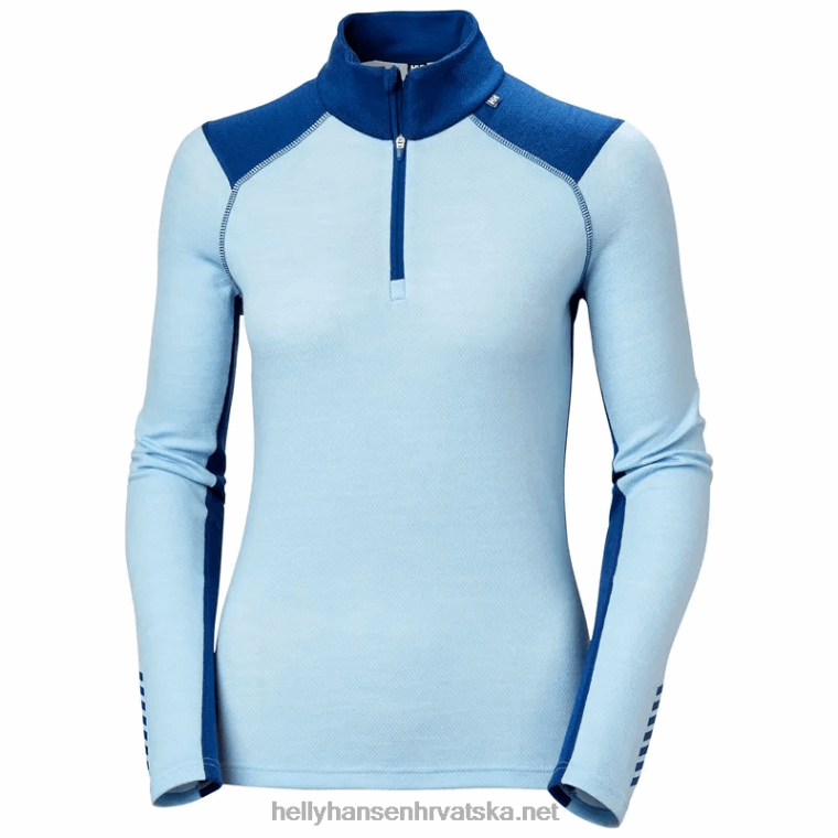 J0HV2053 ženski lifa merino srednji sloj s pola patentnim zatvaračem žene Helly-Hansen mornarica