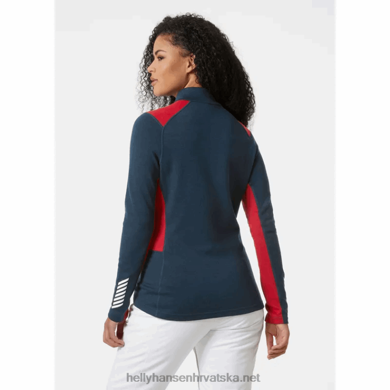 J0HV2056 ženski lifa merino srednji sloj s pola patentnim zatvaračem žene Helly-Hansen crno