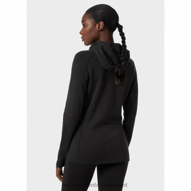 J0HV2058 ženska majica s kapuljačom srednje težine lifa merino 2-u-1 žene Helly-Hansen prljavobijel