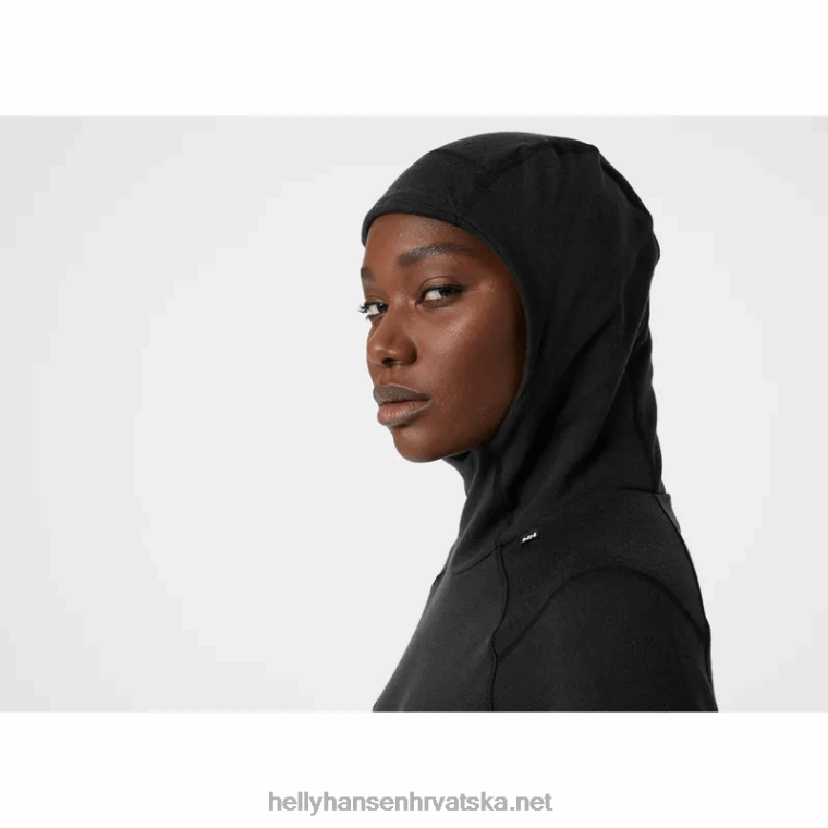 J0HV2058 ženska majica s kapuljačom srednje težine lifa merino 2-u-1 žene Helly-Hansen prljavobijel