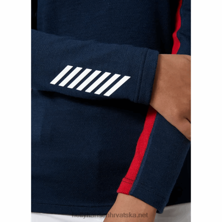 J0HV2059 ženska majica s kapuljačom srednje težine lifa merino 2-u-1 žene Helly-Hansen crno