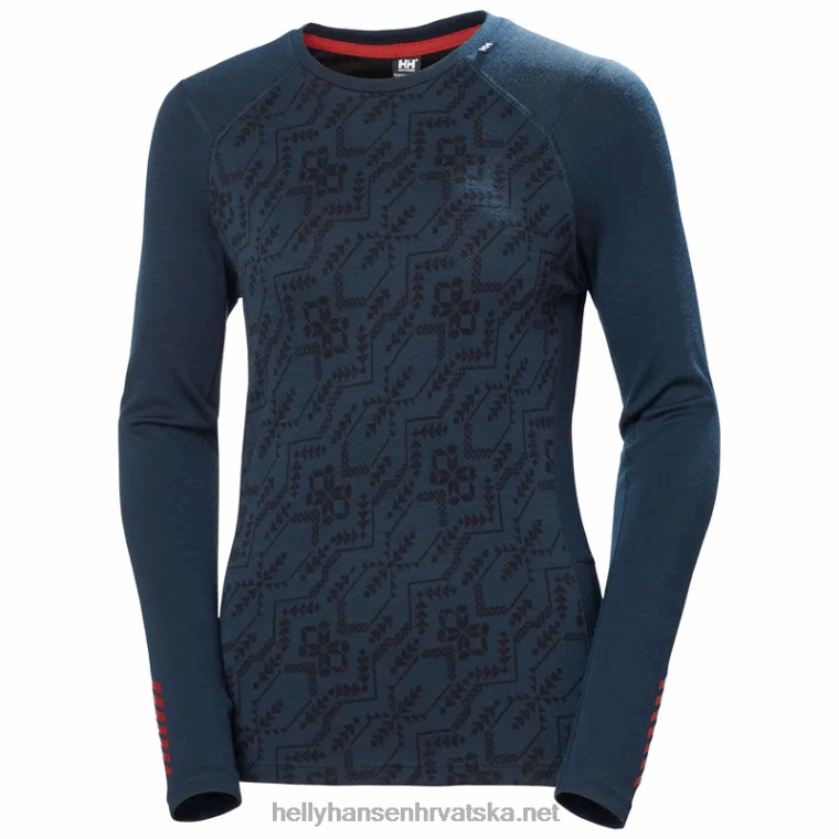 J0HV2069 ženska lifa merino srednje težine s dugim rukavima s kratkim rukavima žene Helly-Hansen ametist sv