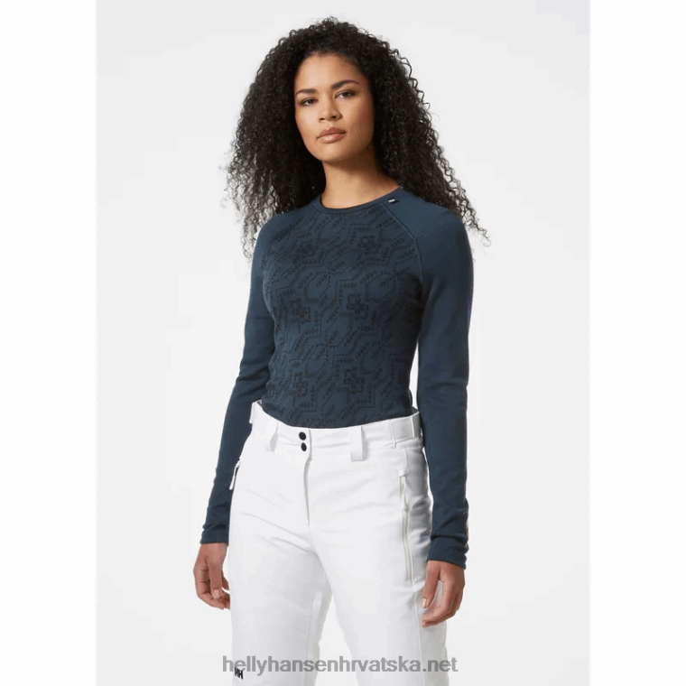 J0HV2069 ženska lifa merino srednje težine s dugim rukavima s kratkim rukavima žene Helly-Hansen ametist sv