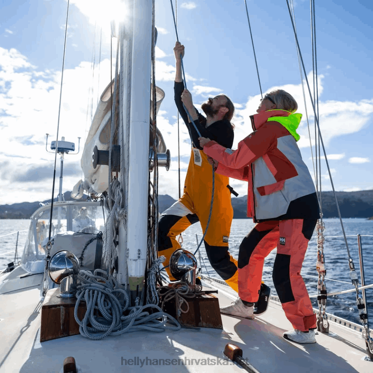 J0HV2729 ženska majica za obalno jedrenje Newport žene Helly-Hansen terakota/ebanovina/mornarska