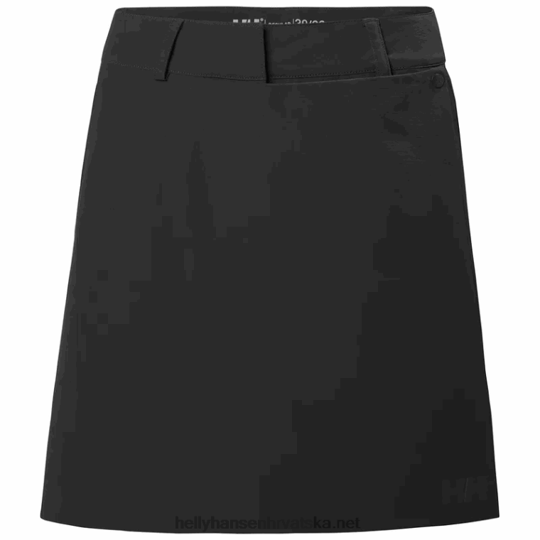 J0HV2683 ženska jedriličarska majica za posadu žene Helly-Hansen korisnost gre/crna