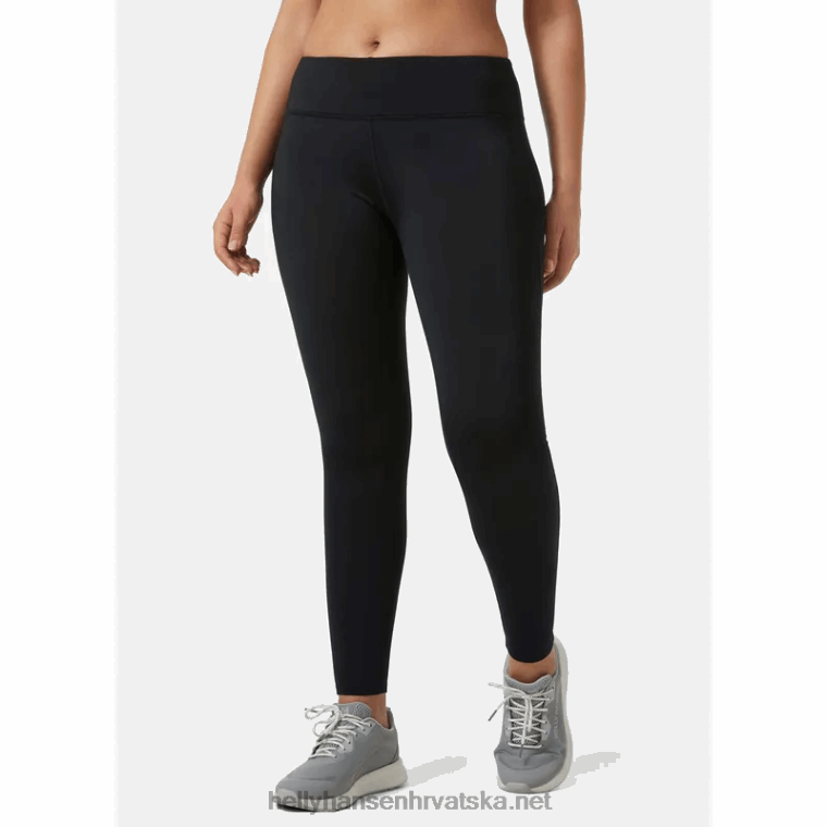 J0HV1764 ženske verglas tople tajice za trčanje žene Helly-Hansen crno