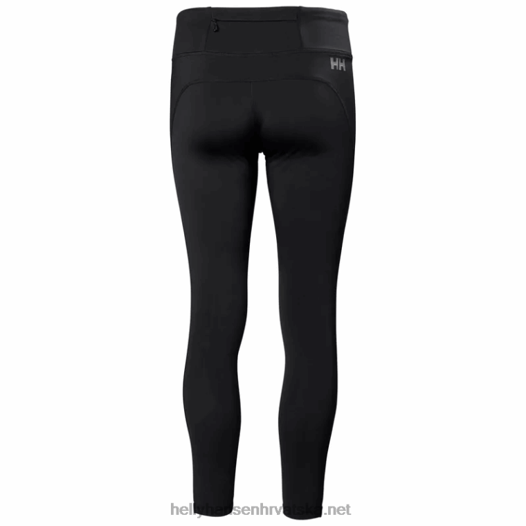 J0HV1764 ženske verglas tople tajice za trčanje žene Helly-Hansen crno