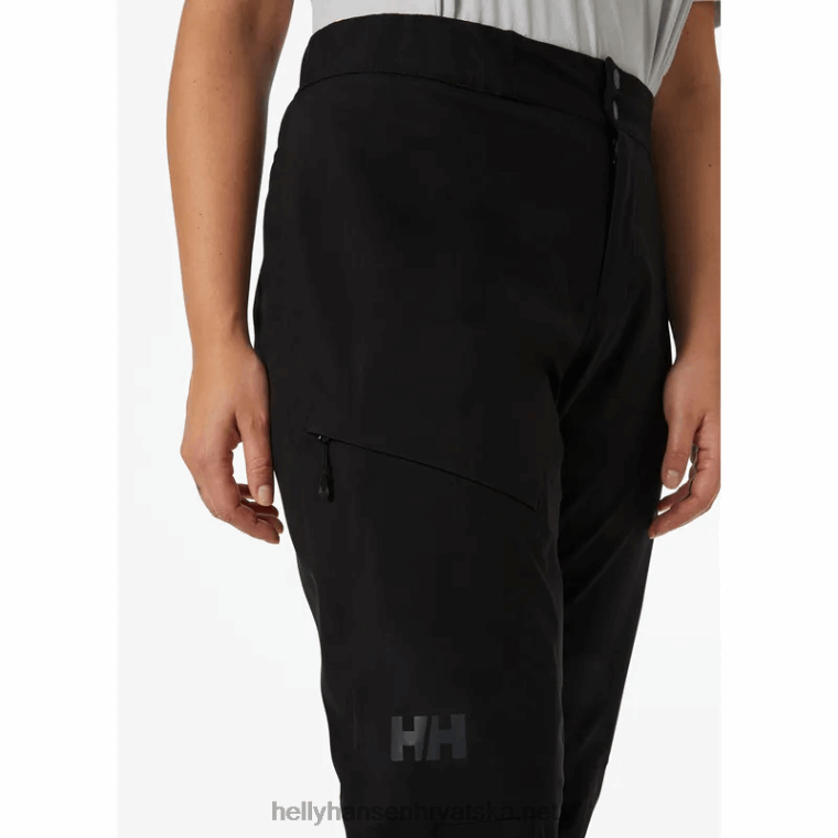 J0HV2226 ženske verglas troslojne školjkaste hlače žene Helly-Hansen ebanovina