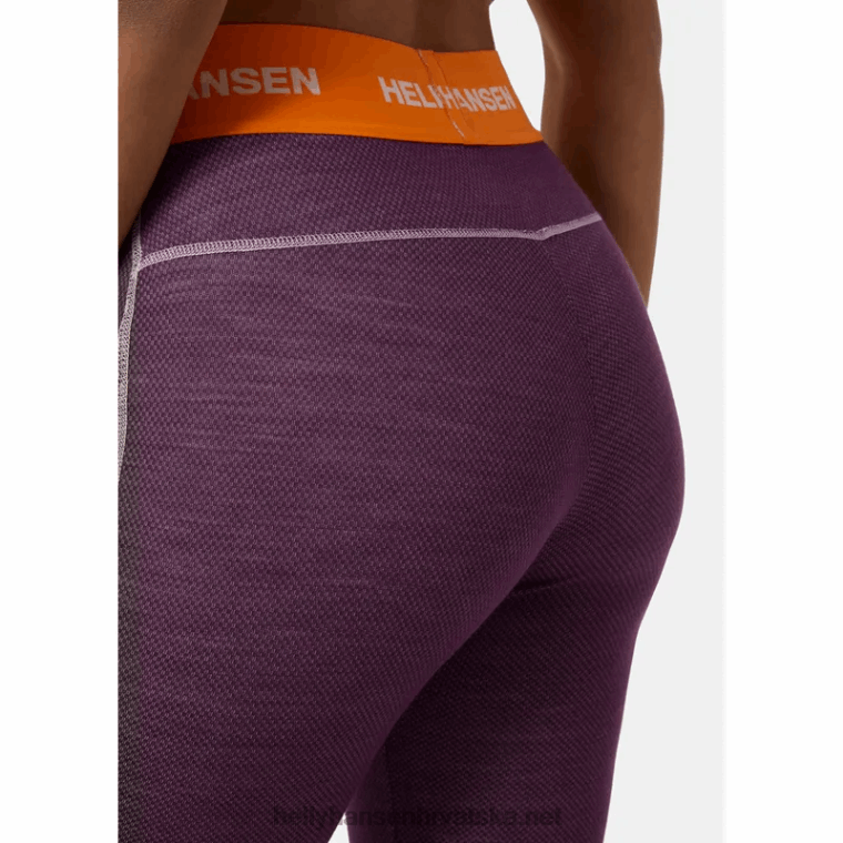 J0HV1867 ženske lifa merino srednje težine 2-u-1 bazne hlače žene Helly-Hansen crno