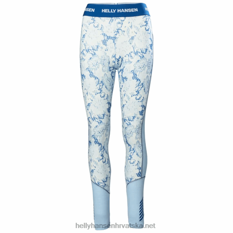 J0HV1878 ženske lifa merino hlače srednje težine s grafičkim osnovnim slojem žene Helly-Hansen crno